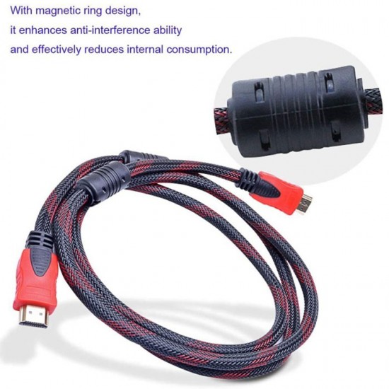 Profftech Kabel HDMI Jaring 1.5 Meter Versi 1.4 Gold Plated Profftech Kabel HDMI Jaring 1.5 Meter Versi 1.4 Gold Plated