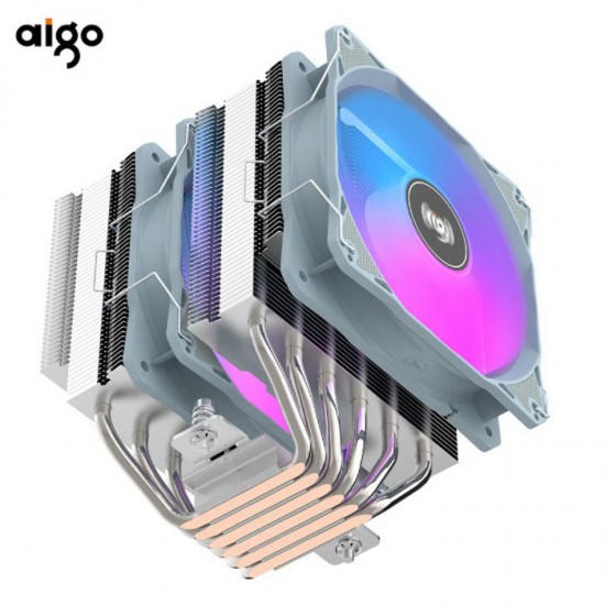 Aigo ICE 600 PRO 6 Heat Pipe Dual Fan CPU Cooler ARGB Prosesor Aigo ICE 600 PRO 6 Heat Pipe Dual Fan CPU Cooler ARGB Prosesor