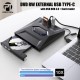 Profftech DVD-RW External USB 3.0 Type C USB Hub Card Reader Multiport Profftech DVD-RW External USB 3.0 Type C USB Hub Card Reader Multiport