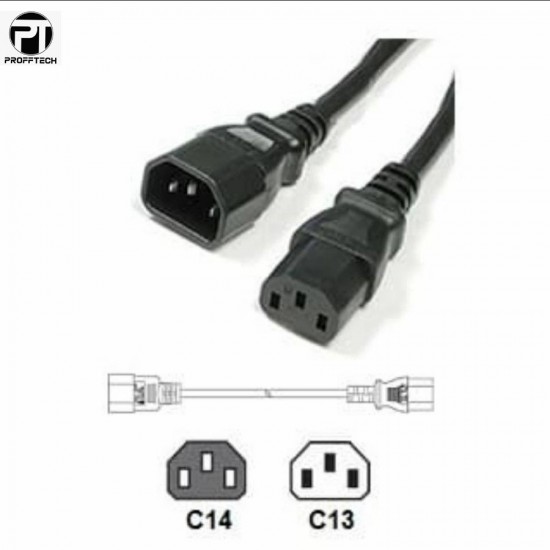 Profftech Kabel Power CPU to Monitor UPS C14-C15 1.5 Meter 0.75mm Profftech Kabel Power CPU to Monitor UPS C14-C15 1.5 Meter 0.75mm