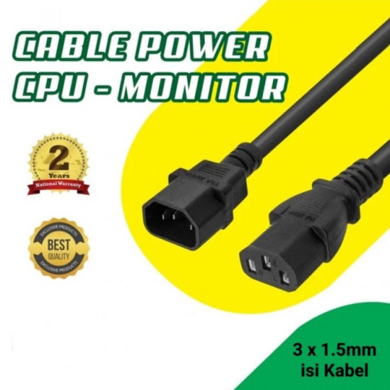 Profftech Kabel Power CPU to Monitor UPS C14-C15 2 Meter 1.5mm Profftech Kabel Power CPU to Monitor UPS C14-C15 2 Meter 1.5mm
