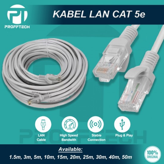 Profftech Kabel LAN Cat 5e 3 Meter UTP Profftech Kabel LAN Cat 5e 3 Meter UTP