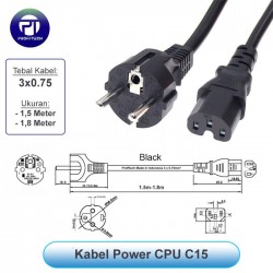 Profftech Kabel Power CPU 1.5 Meter 0.75mm x 3 Profftech Kabel Power CPU 1.5 Meter 0.75mm x 3