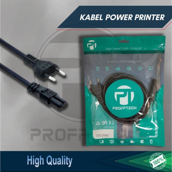Profftech Kabel Power Printer 1.5 Meter 2 Lubang Angka 8 Profftech Kabel Power Printer 1.5 Meter 2 Lubang Angka 8