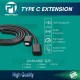 Profftech Kabel Type C Extension 1 Meter USB-C Male to Female Profftech Kabel Type C Extension 1 Meter USB-C Male to Female
