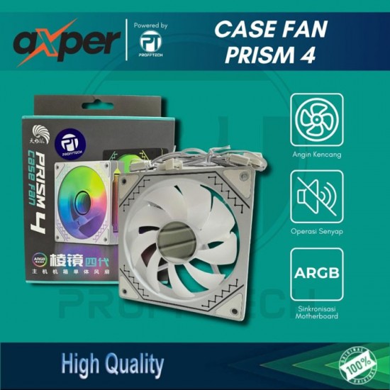Axper Prism 4 Fan Casing ARGB Kipas CPU 12 cm Axper Prism 4 Fan Casing ARGB Kipas CPU 12 cm