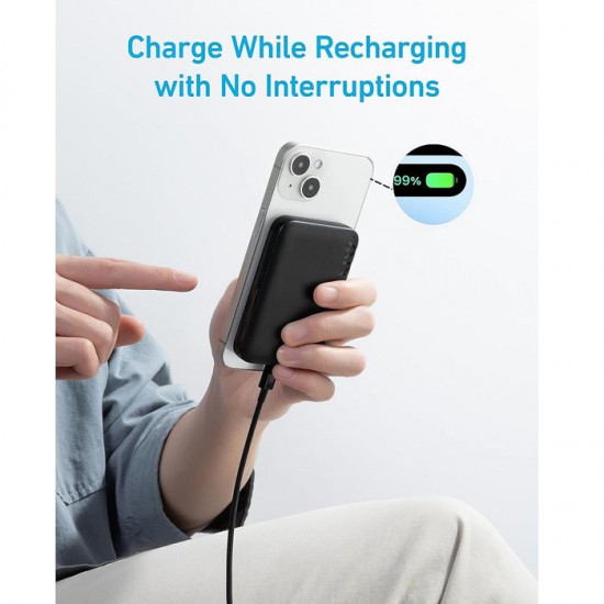 ANKER 321 MagGo Powerbank Power Bank Magnetic Charging 5000mAh 7.5W A1616 