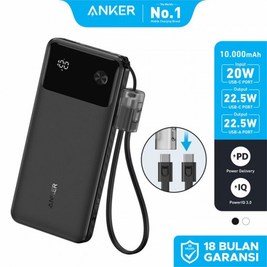 ANKER A1388 Powerbank 10000mAh 22.5W Pocket Sized Powe Boost ANKER A1388 Powerbank 10000mAh 22.5W Pocket Sized Powe Boost