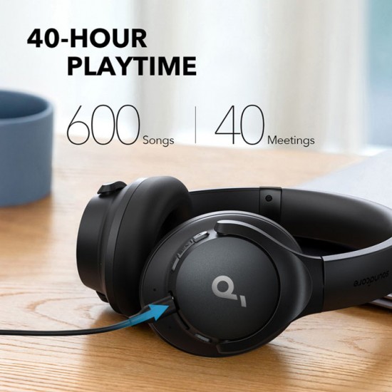 ANKER A3004 Soundcore Q20i Wireless Headphones with Mic Headset Noise Cancelling ANKER A3004 Soundcore Q20i Wireless Headphones with Mic Headset Noise Cancelling