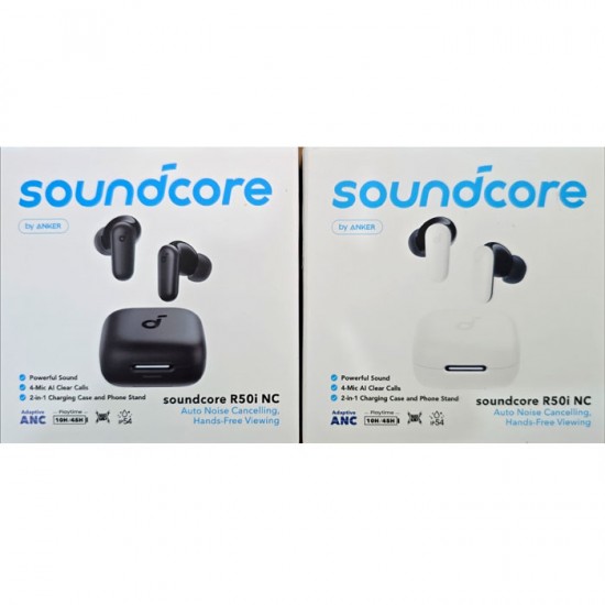 ANKER Soundcore R50i NC Earbud Earphone Bluetooth TWS Adaptive Noise Canceling A3959 ANKER Soundcore R50i NC Earbud Earphone Bluetooth TWS Adaptive Noise Canceling A3959