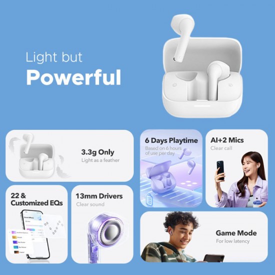 ANKER Soundcore K20i Earbud Earphone Bluetooth 5.3 TWS A3994 ANKER Soundcore K20i Earbud Earphone Bluetooth 5.3 TWS A3994