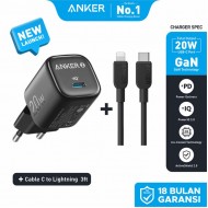 ANKER Zolo Charger 20W With USB Type C to Lightning Cable B2699