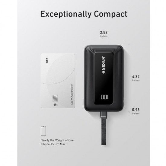 Anker Zolo A1689 Powerbank 20000mAh 30W Built In USB-C Cable with Massive Capacity Anker Zolo A1689 Powerbank 20000mAh 30W Built In USB-C Cable with Massive Capacity