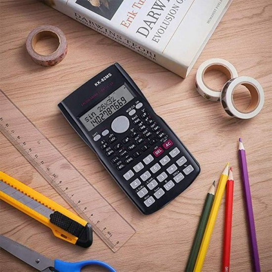 Calculator Sekolah Ilmiah Hitam KK-82MS-D Kalkulator Scientific Calculator Sekolah Ilmiah Hitam KK-82MS-D Kalkulator Scientific