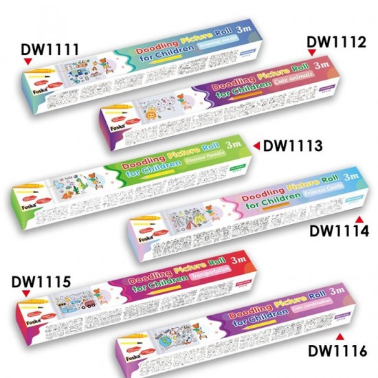Kertas Mewarnai 3Mx30cm Doodling Picture Roll Poster Kertas Mewarnai 3Mx30cm Doodling Picture Roll Poster