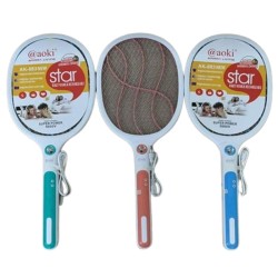 Aoki AK-883 NEW Raket Nyamuk Rechargeable Kabel Colokan Listrik