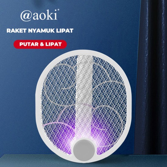 Aoki AK-892S Raket Nyamuk 2 in 1 Lipat USB Charging Mosquito Killer Aoki AK-892S Raket Nyamuk 2 in 1 Lipat USB Charging Mosquito Killer