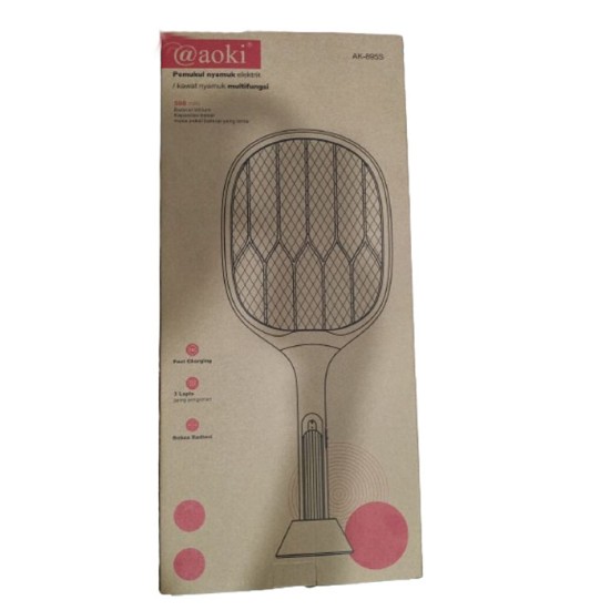 Aoki AK-895S Raket Nyamuk 2 in 1 USB Charging Mosquito Killer Aoki AK-895S Raket Nyamuk 2 in 1 USB Charging Mosquito Killer