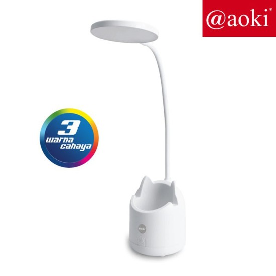 Aoki AK-6059 Lampu Meja Belajar LED Sentuh 3 Warna Tempat Pulpen Aoki AK-6059 Lampu Meja Belajar LED Sentuh 3 Warna Tempat Pulpen