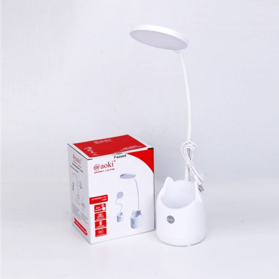 Aoki AK-6059 Lampu Meja Belajar LED Sentuh 3 Warna Tempat Pulpen Aoki AK-6059 Lampu Meja Belajar LED Sentuh 3 Warna Tempat Pulpen