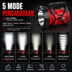 Aoki AK-6671MAX Senter LED 50 Watt 5400mAh Jumbo Rechargeable