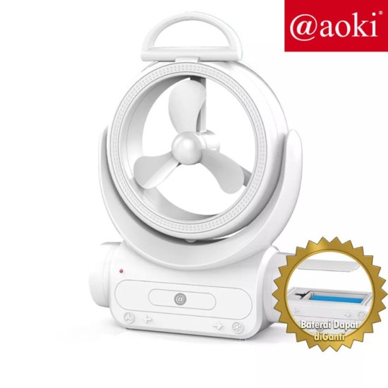 Aoki AK-7779L Lampu Emergency Kipas Angin Meja 6.5 Inch Charge Lipat Aoki AK-7779L Lampu Emergency Kipas Angin Meja 6.5 Inch Charge Lipat