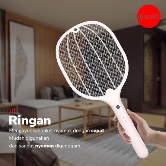 Aoki AK-890S Raket Nyamuk 2 in 1 USB Charging Mosquito Killer Aoki AK-890S Raket Nyamuk 2 in 1 USB Charging Mosquito Killer