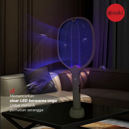 Aoki AK-890S Raket Nyamuk 2 in 1 USB Charging Mosquito Killer Aoki AK-890S Raket Nyamuk 2 in 1 USB Charging Mosquito Killer