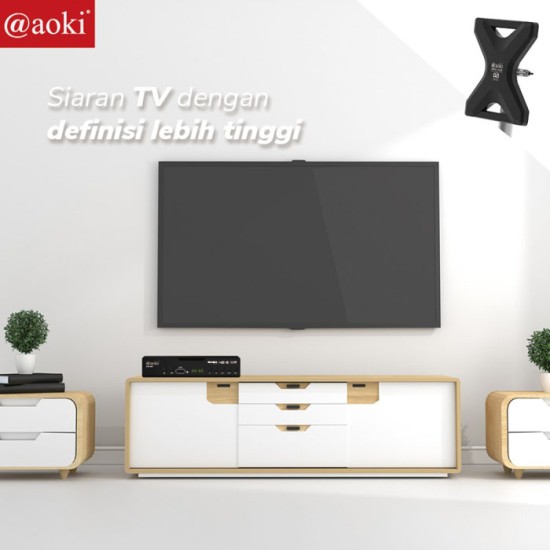 Aoki AT-5000 Antena TV Indoor Outdoor Antenna Digital DVB-T2 Booster Aoki AT-5000 Antena TV Indoor Outdoor Antenna Digital DVB-T2 Booster