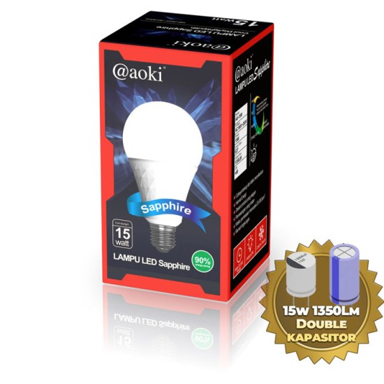 Aoki AS-15W Sapphire Lampu LED 15 Watt Light Bulb Bohlam E27 Aoki AS-15W Sapphire Lampu LED 15 Watt Light Bulb Bohlam E27