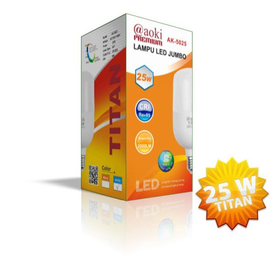 Aoki AK-5025 Titan Lampu LED 25 Watt Capsule Bohlam E27 Aoki AK-5025 Titan Lampu LED 25 Watt Capsule Bohlam E27