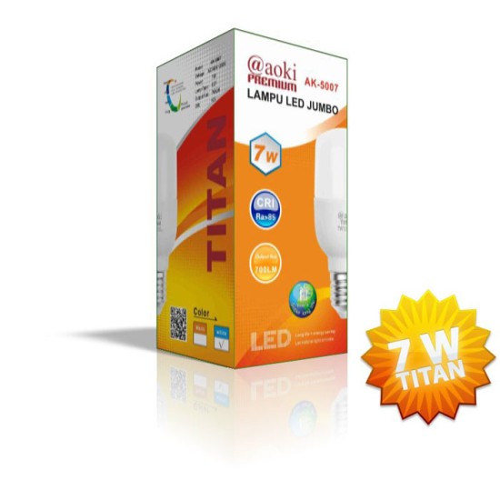 Aoki AK-5007 Titan Lampu LED 7 Watt Capsule Bohlam E27 Aoki AK-5007 Titan Lampu LED 7 Watt Capsule Bohlam E27
