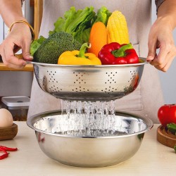 Baskom Stainless 3 in 1 Baskom Parut Tirisan Sayur