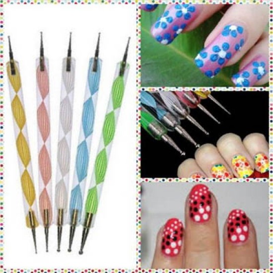 Nail Art Pen Dotting Tool - Alat Membuat Nail Art 1 set isi 5 Pcs Nail Art Pen Dotting Tool - Alat Membuat Nail Art 1 set isi 5 Pcs