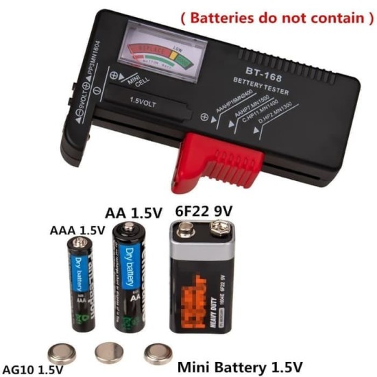 BT-168 Battery Tester Universal Analog Alat Test Cek Baterai BT-168 Battery Tester Universal Analog Alat Test Cek Baterai