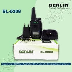 Berlin BL-5308 Walkie Talkie HT FM Handheld Transceiver LCD Display Berlin BL-5308 Walkie Talkie HT FM Handheld Transceiver LCD Display