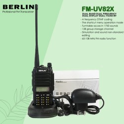 Berlin FM-UV82X Handie Talkie HT Dual Band Frequency Display Standby Berlin FM-UV82X Handie Talkie HT Dual Band Frequency Display Standby