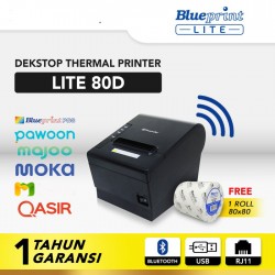 Blueprint Lite 80D Thermal Receipt Printer Kasir POS Bluetooth USB RJ11 BP-Lite80D