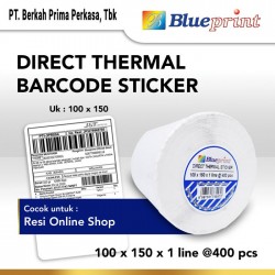 Blueprint Direct Thermal Sticker Label Stiker Barcode 100x150 mm 1 Line 400 pcs Blueprint Direct Thermal Sticker Label Stiker Barcode 100x150 mm 1 Line 400 pcs