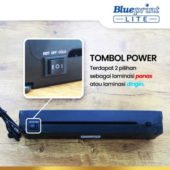Blueprint Lite BP-LM125A LM125A Mesin Laminating Machine Hot Cold A4 F4 Blueprint Lite BP-LM125A LM125A Mesin Laminating Machine Hot Cold A4 F4
