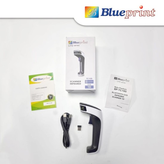 Blueprint BP-TC100 Barcode Scanner Bluetooth USB CCD Infrared 1D Auto Scan Blueprint BP-TC100 Barcode Scanner Bluetooth USB CCD Infrared 1D Auto Scan