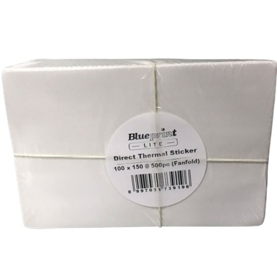 Blueprint Lite Direct Thermal Sticker Label Kotak CF Resi 100x150mm A6 500Pcs Blueprint Lite Direct Thermal Sticker Label Kotak CF Resi 100x150mm A6 500Pcs
