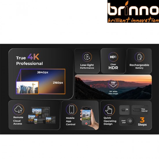 Brinno BCC5000 Wi-Fi 4K Construction TIme Lapse Camera Bundle Brinno BCC5000 Wi-Fi 4K Construction TIme Lapse Camera Bundle