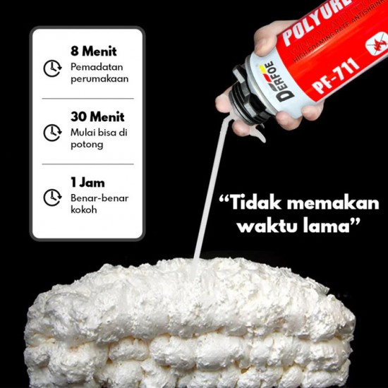 Derfoe PF-711 PU Foam Polyurethane 750 ml Spray Busa Insulasi Derfoe PF-711 PU Foam Polyurethane 750 ml Spray Busa Insulasi