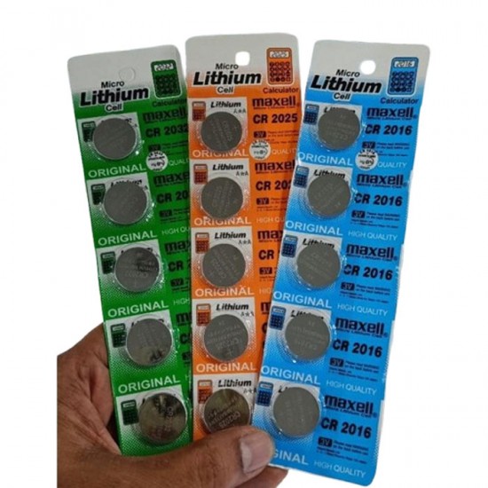 Baterai CMOS CR2016 CR2025 CR2032 1 Lembar Isi 5 Pcs