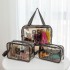 Tas Kosmetik Transparan PVC Travel Portable Pouch 3 Ukuran