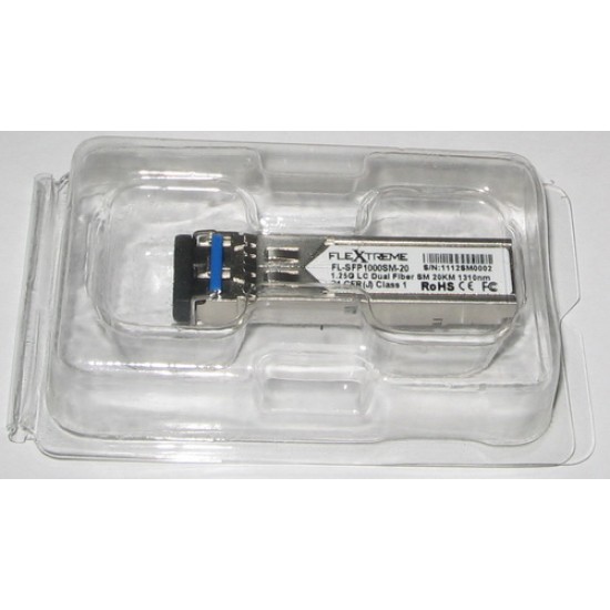 Flextreme FL-SFP1000SM SFP Module 1000BaseLX Single Mode Flextreme FL-SFP1000SM SFP Module 1000BaseLX Single Mode