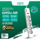 GES GM5U-NR Stop Kontak 5 Lubang 3 Port USB Anti Petir Surge Protector