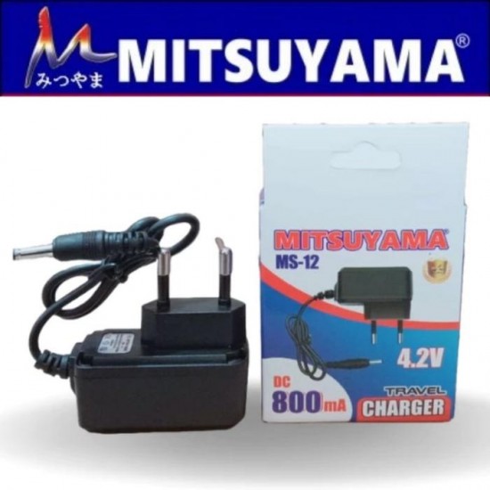 Mitsuyama MS-12 Adaptor Travel Charger DC 4.2V 800mA Mitsuyama MS-12 Adaptor Travel Charger DC 4.2V 800mA