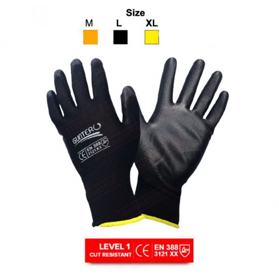 Guntero Sarung Tangan Pelindung Safety Hitam Guntero Sarung Tangan Pelindung Safety Hitam